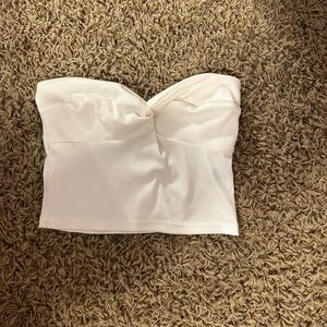 White cropped top